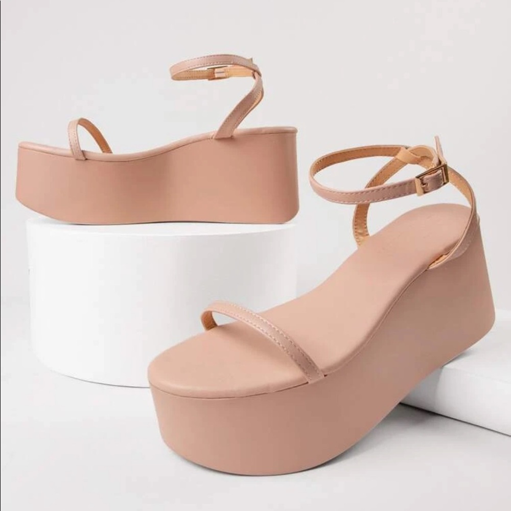 SOLD Pink platform sandals